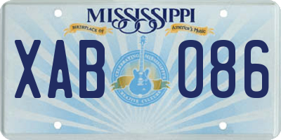 MS license plate XAB086