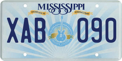 MS license plate XAB090