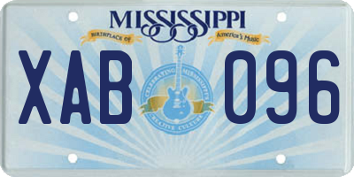 MS license plate XAB096