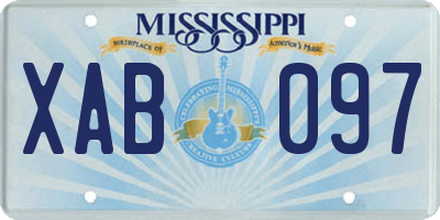 MS license plate XAB097