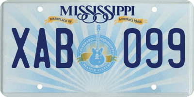 MS license plate XAB099
