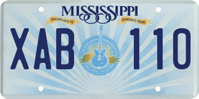 MS license plate XAB110