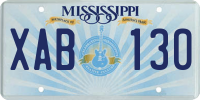 MS license plate XAB130