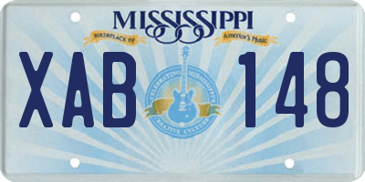 MS license plate XAB148