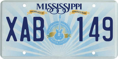 MS license plate XAB149