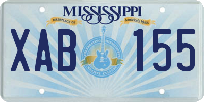 MS license plate XAB155