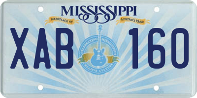 MS license plate XAB160