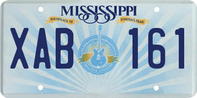 MS license plate XAB161