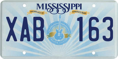 MS license plate XAB163
