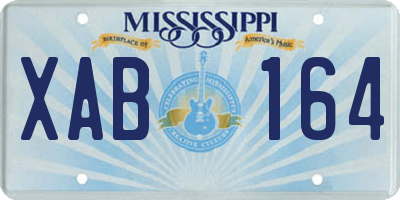 MS license plate XAB164
