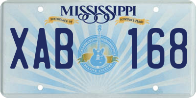 MS license plate XAB168