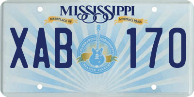 MS license plate XAB170
