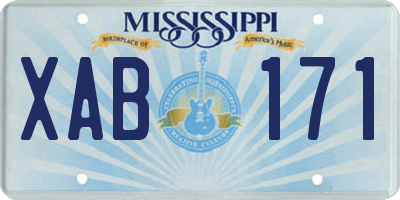 MS license plate XAB171