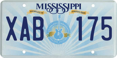 MS license plate XAB175
