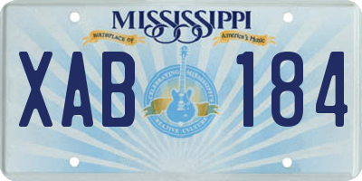 MS license plate XAB184