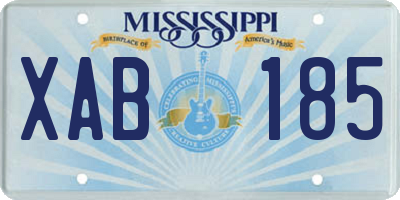 MS license plate XAB185