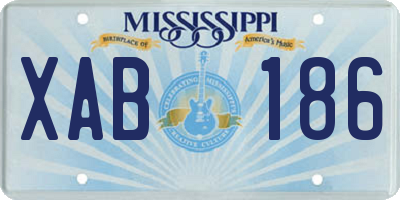 MS license plate XAB186