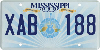 MS license plate XAB188