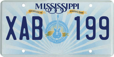 MS license plate XAB199