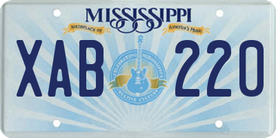 MS license plate XAB220