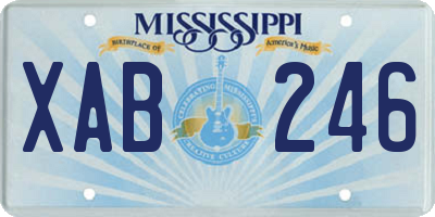 MS license plate XAB246