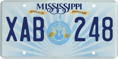 MS license plate XAB248