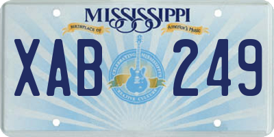 MS license plate XAB249