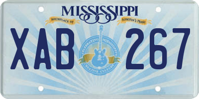 MS license plate XAB267