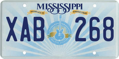 MS license plate XAB268