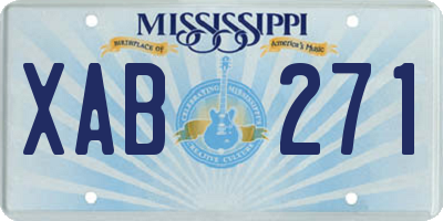 MS license plate XAB271