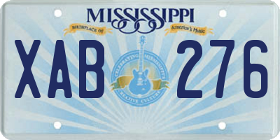 MS license plate XAB276