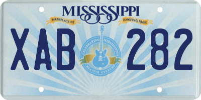 MS license plate XAB282