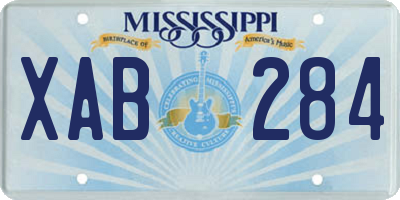 MS license plate XAB284