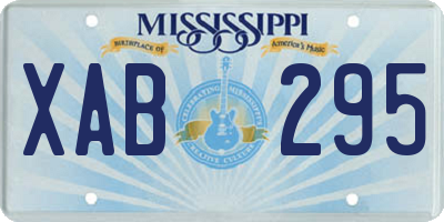 MS license plate XAB295