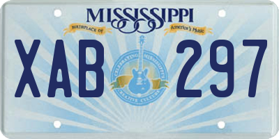 MS license plate XAB297