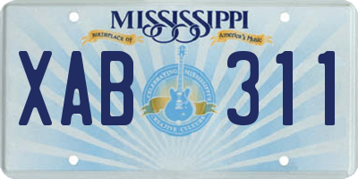 MS license plate XAB311