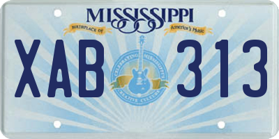 MS license plate XAB313