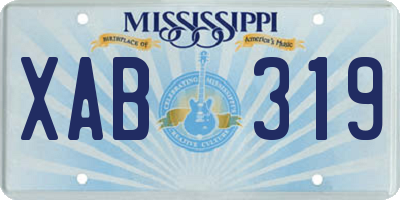 MS license plate XAB319