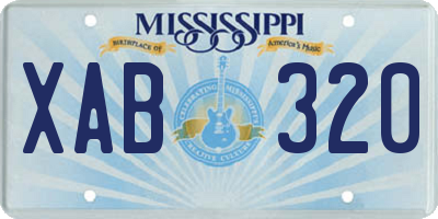 MS license plate XAB320