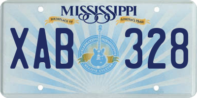 MS license plate XAB328