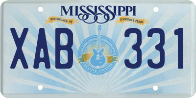 MS license plate XAB331