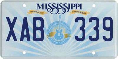 MS license plate XAB339