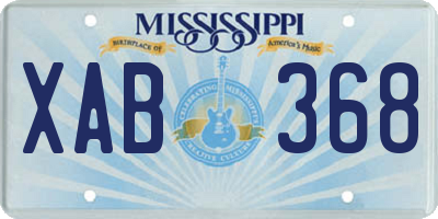 MS license plate XAB368
