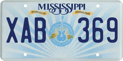 MS license plate XAB369