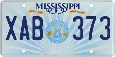 MS license plate XAB373