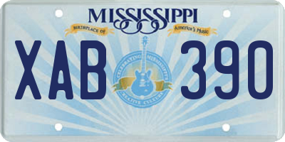 MS license plate XAB390