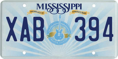 MS license plate XAB394