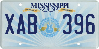 MS license plate XAB396