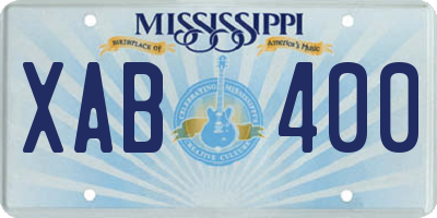 MS license plate XAB400