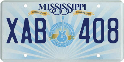 MS license plate XAB408